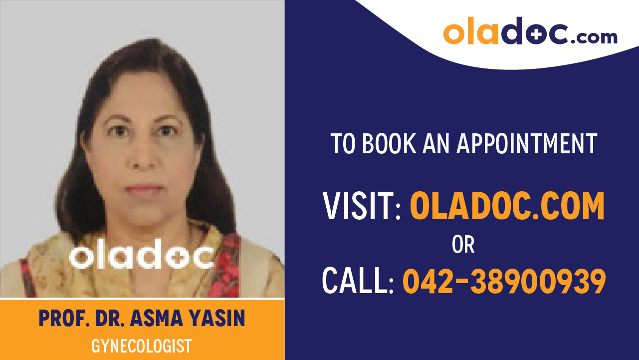 Book appointment with Dr.Asma Yasin-best Gynecologist in Lahore
